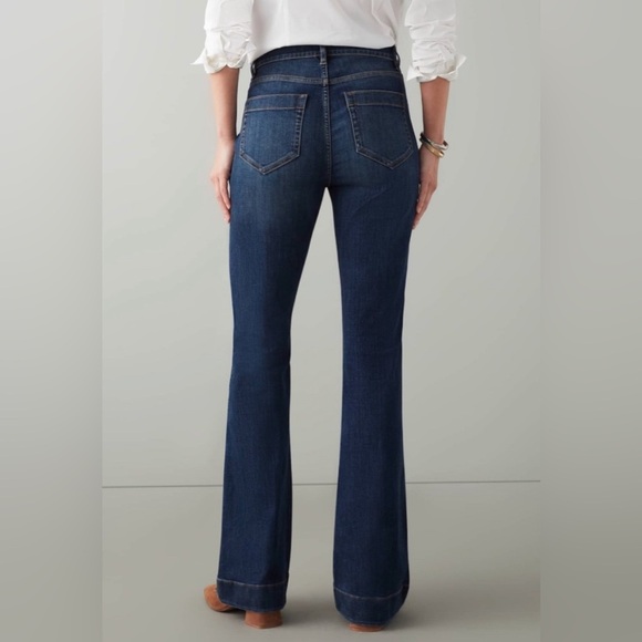 J.Jill Curvy High-Rise Flare Jeans Tremont Wash Size 26 Plus Size NWT - Picture 3 of 16